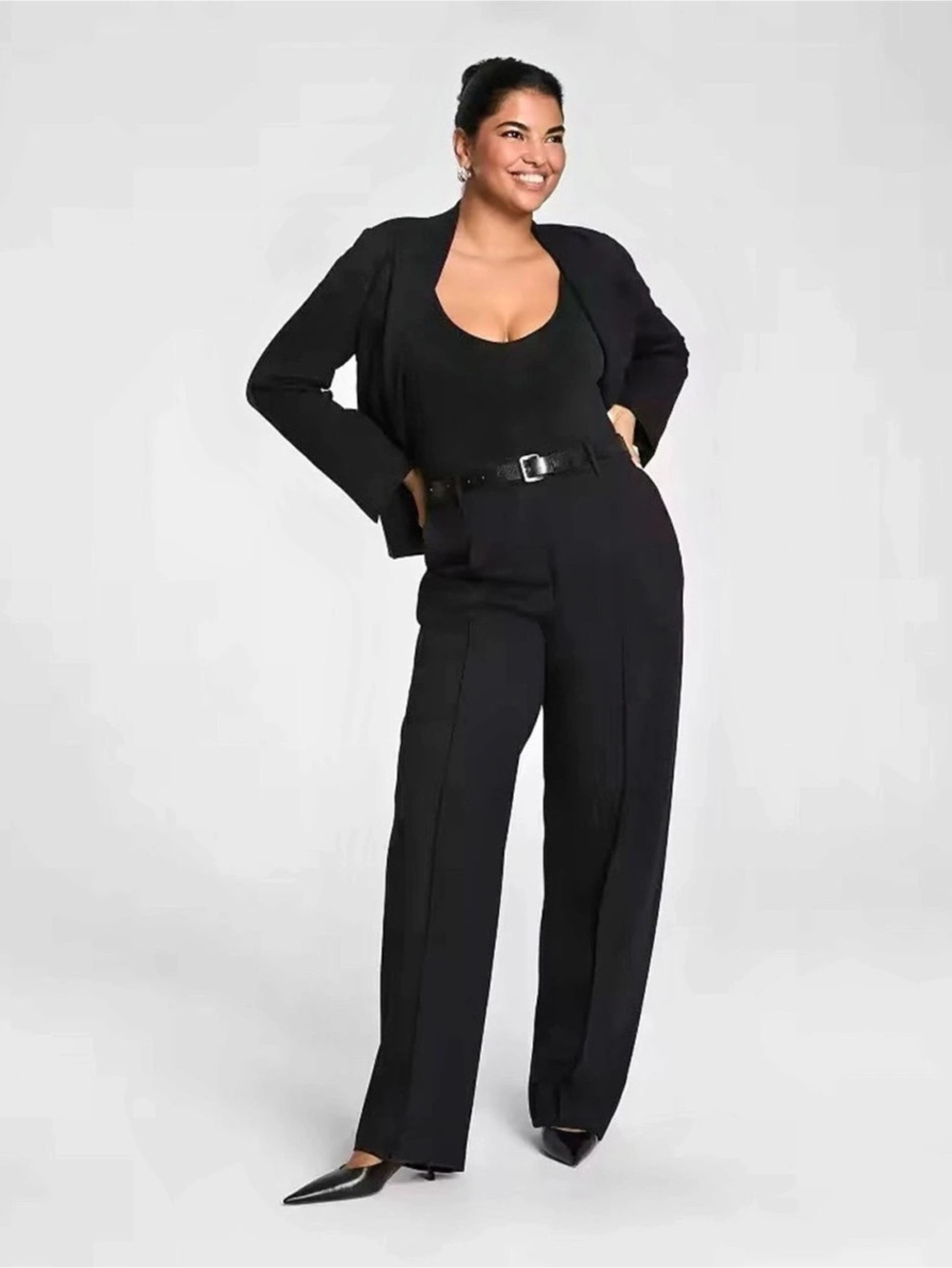 SPANX Black Straight-Leg Pants Size Small